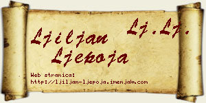 Ljiljan Ljepoja vizit kartica